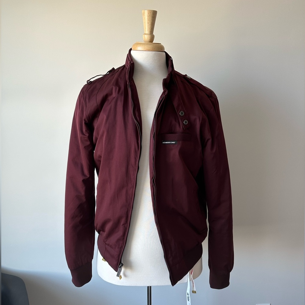 Member Only Maroon Racer Jacket (quilted lining)